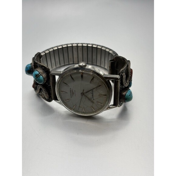 Vintage Longines Jamboree Watch Turquoise Cuff Southwestern Bracelet Unisex main image 10